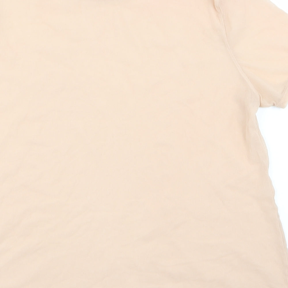 Misspap Womens Pink Basic T-Shirt Size 6