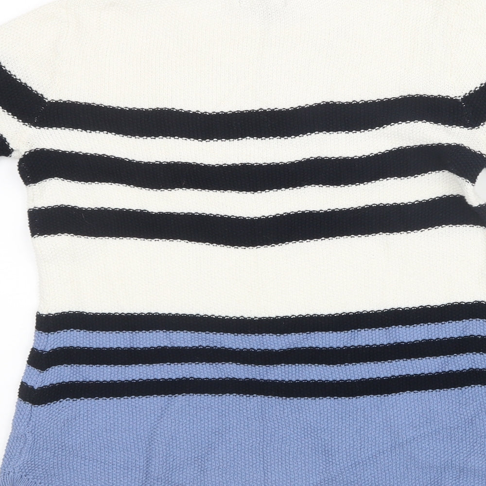 Kenar Womens Blue Knit Pullover Jumper Size M
