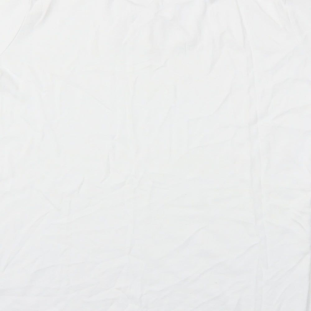 Isle Womens White Basic T-Shirt Size M