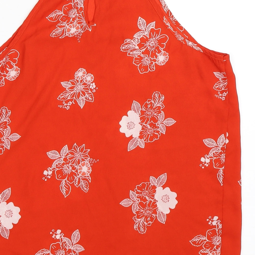 New Look Girls Red Floral Basic Blouse Size 15 Years