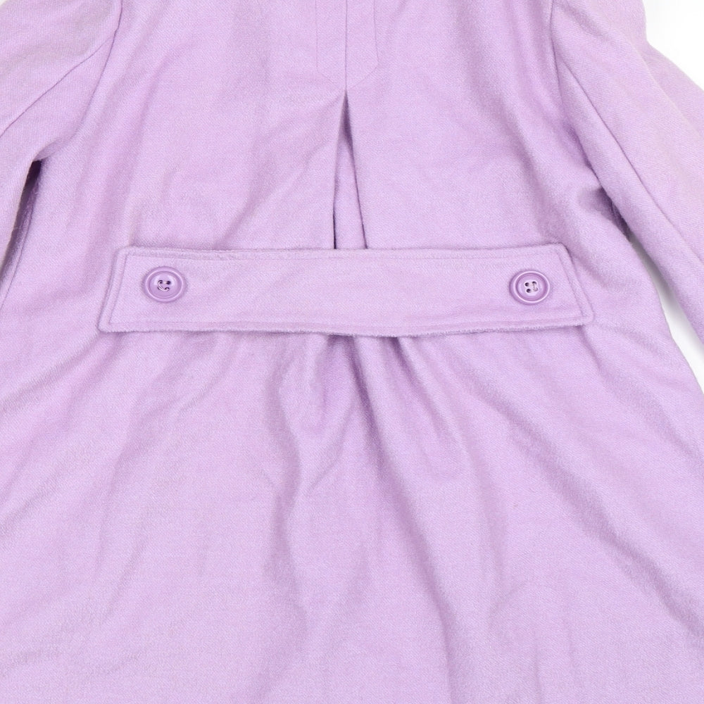 Preworn Womens Purple Pea Coat Coat Size S