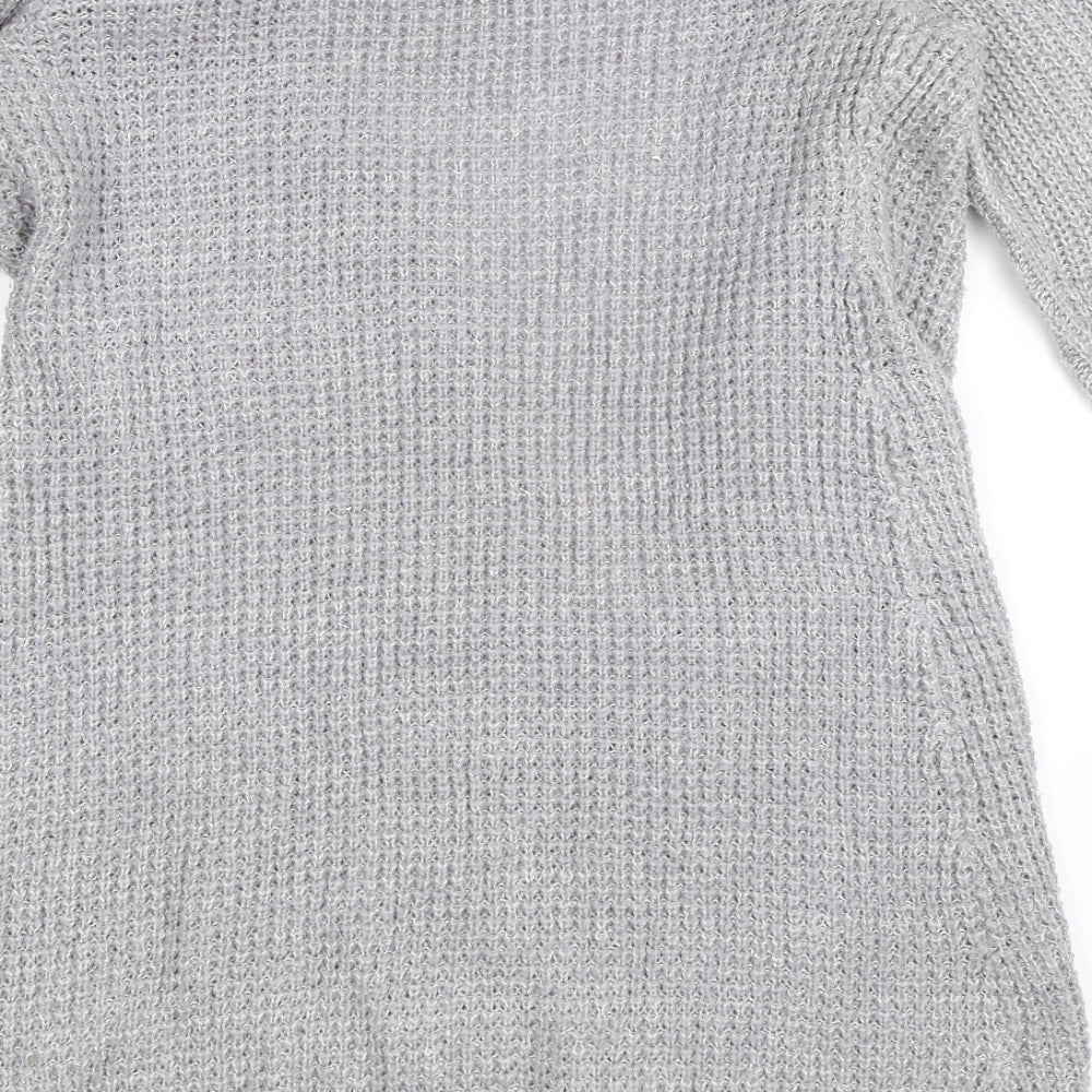 New Look Womens Grey Cardigan Jumper Size 12