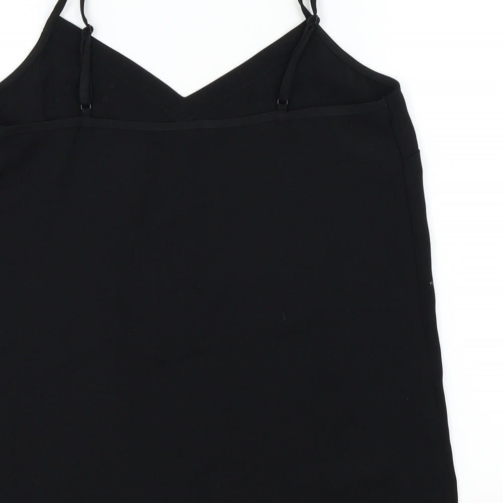 NEXT Womens Black Colourblock Basic T-Shirt Size 10 - STRAPS
