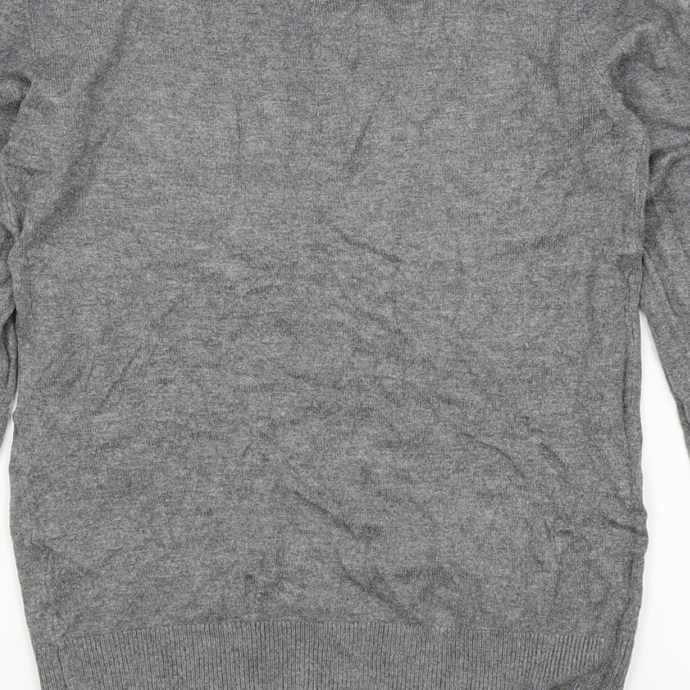 Dorothy Perkins Womens Grey Pullover Jumper Size 8 - buttons on sleeves