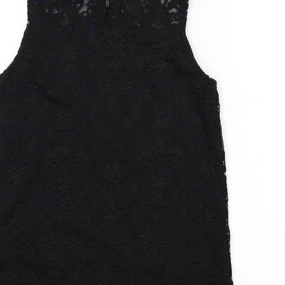 Dorothy Perkins Womens Black Colourblock Basic Blouse Size 8