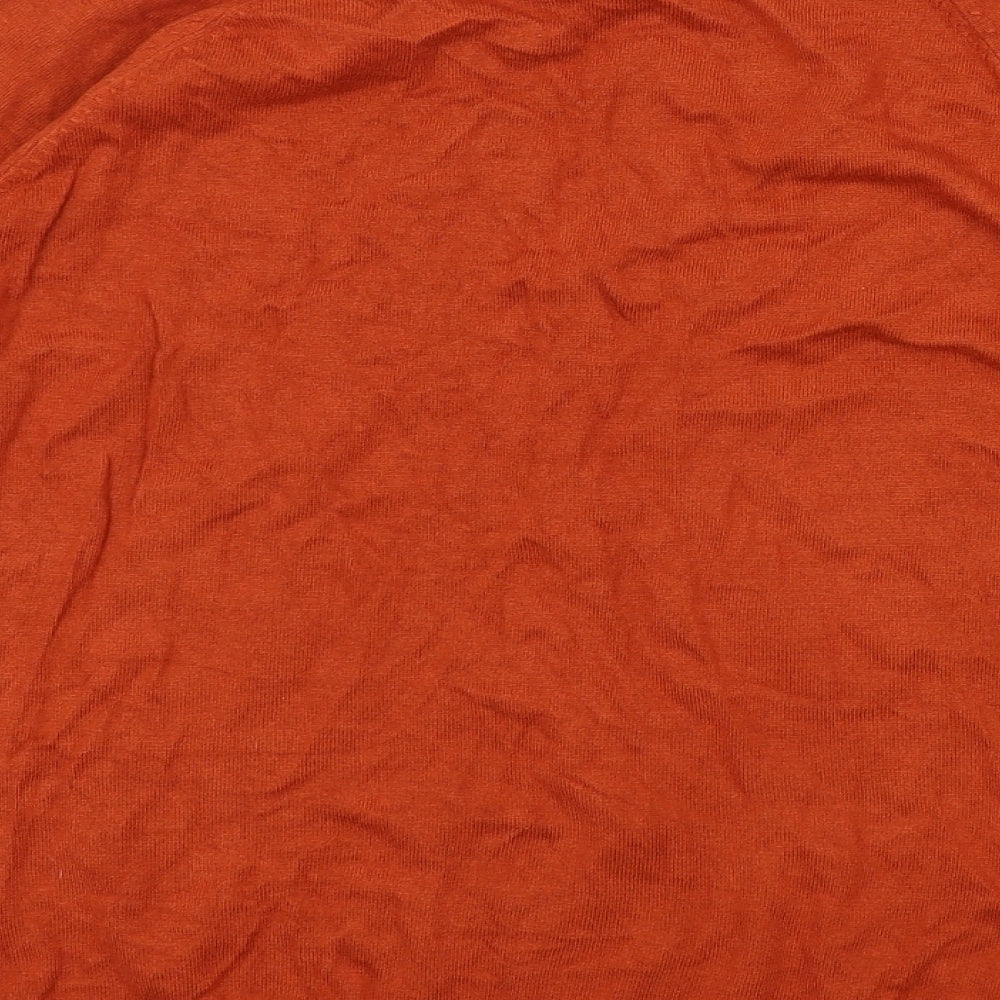 F&F Womens Brown Pullover Jumper Size 14 - buttons on sleeves