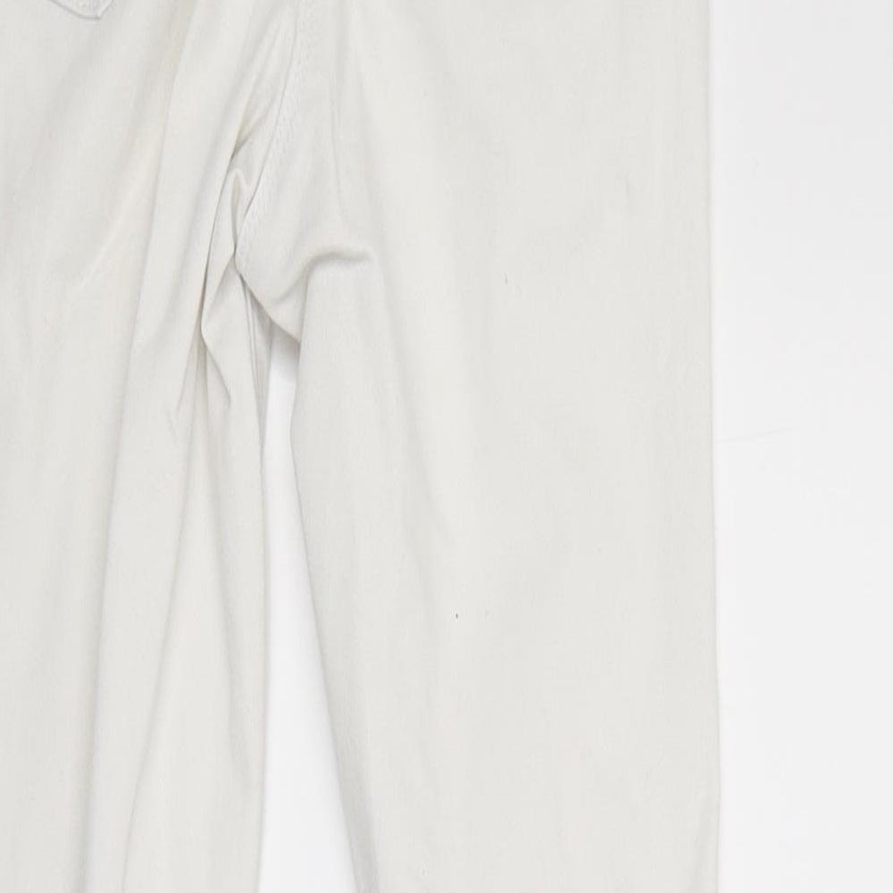 Primark Womens White Denim Skinny Jeans Size 8 L25 in