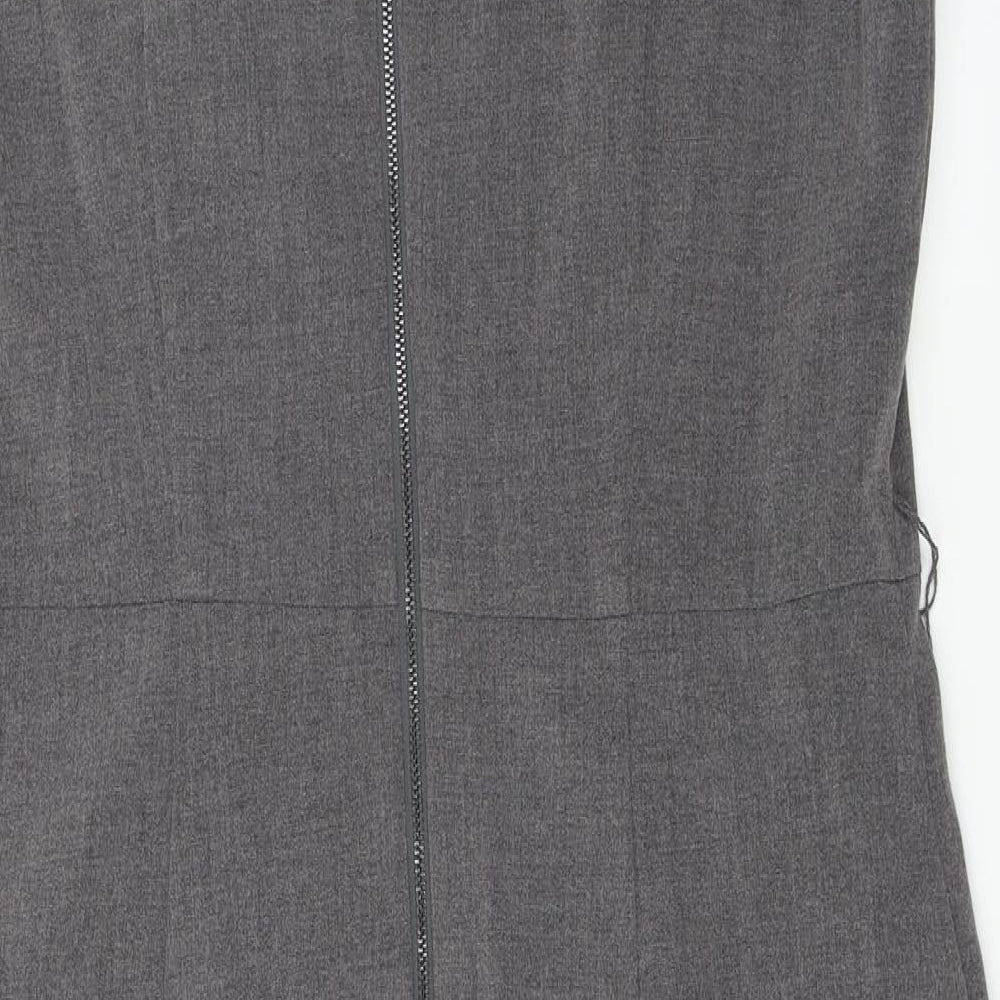 Sandra Darren Womens Grey A-Line Size 12