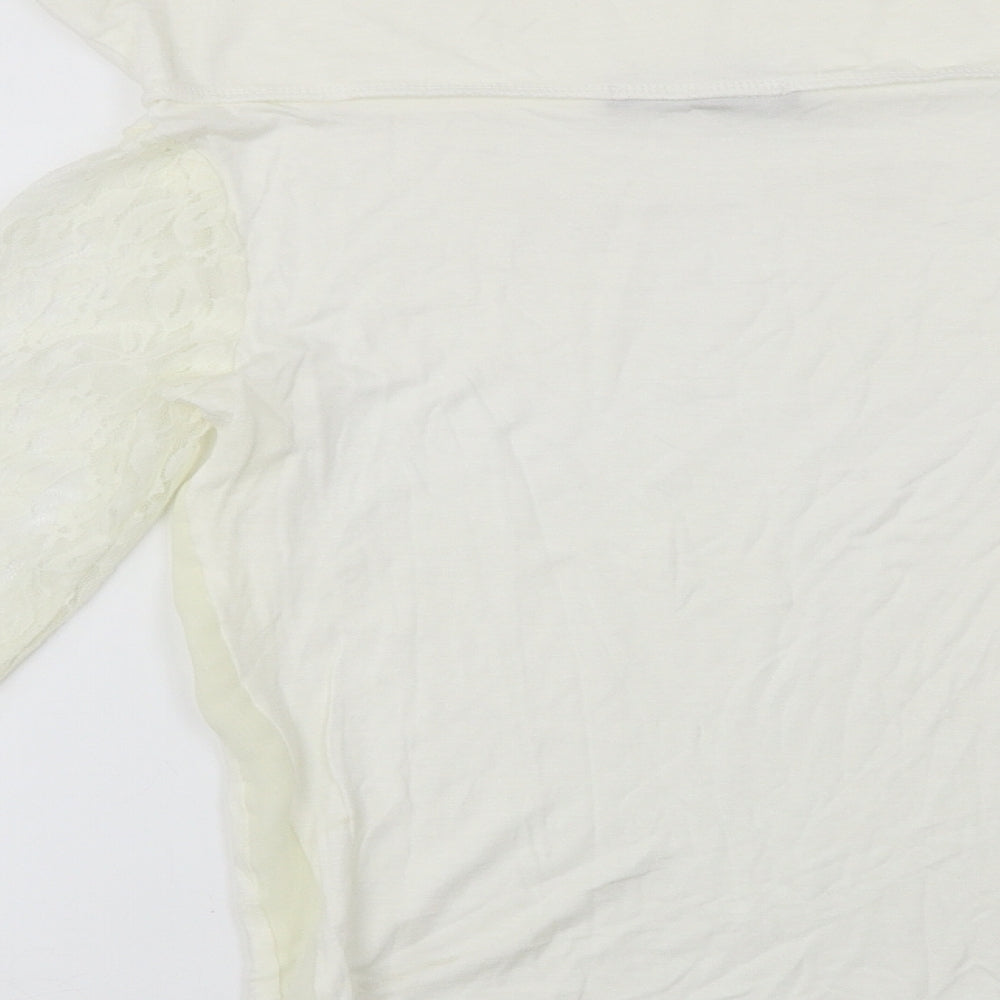 Atmosphere Womens Ivory Basic Button-Up Size 12