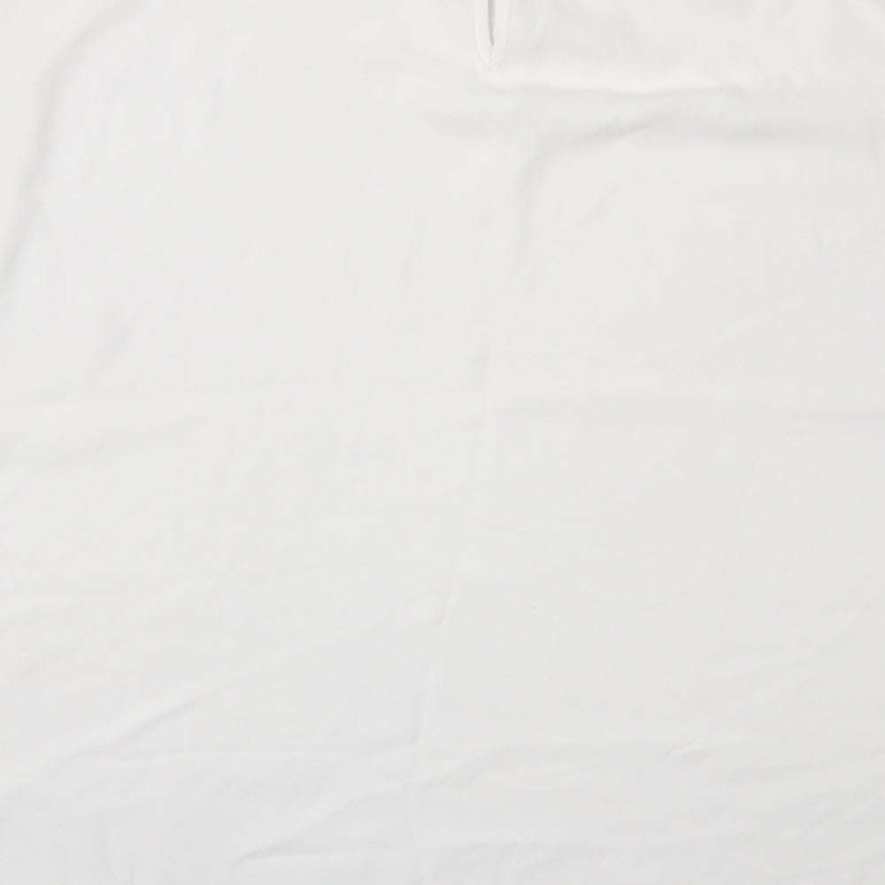 Blue Chameleon Womens White Basic Blouse Size 16