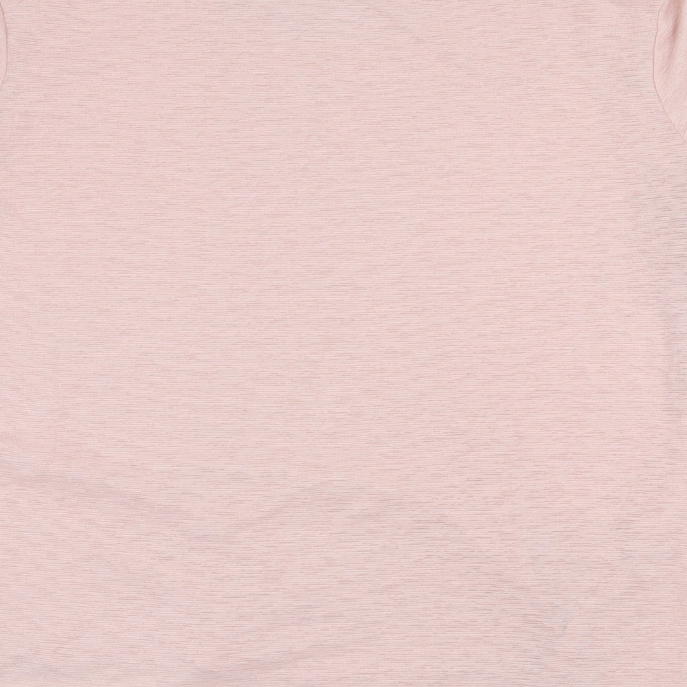Workout Womens Pink Jersey Basic T-Shirt Size 4