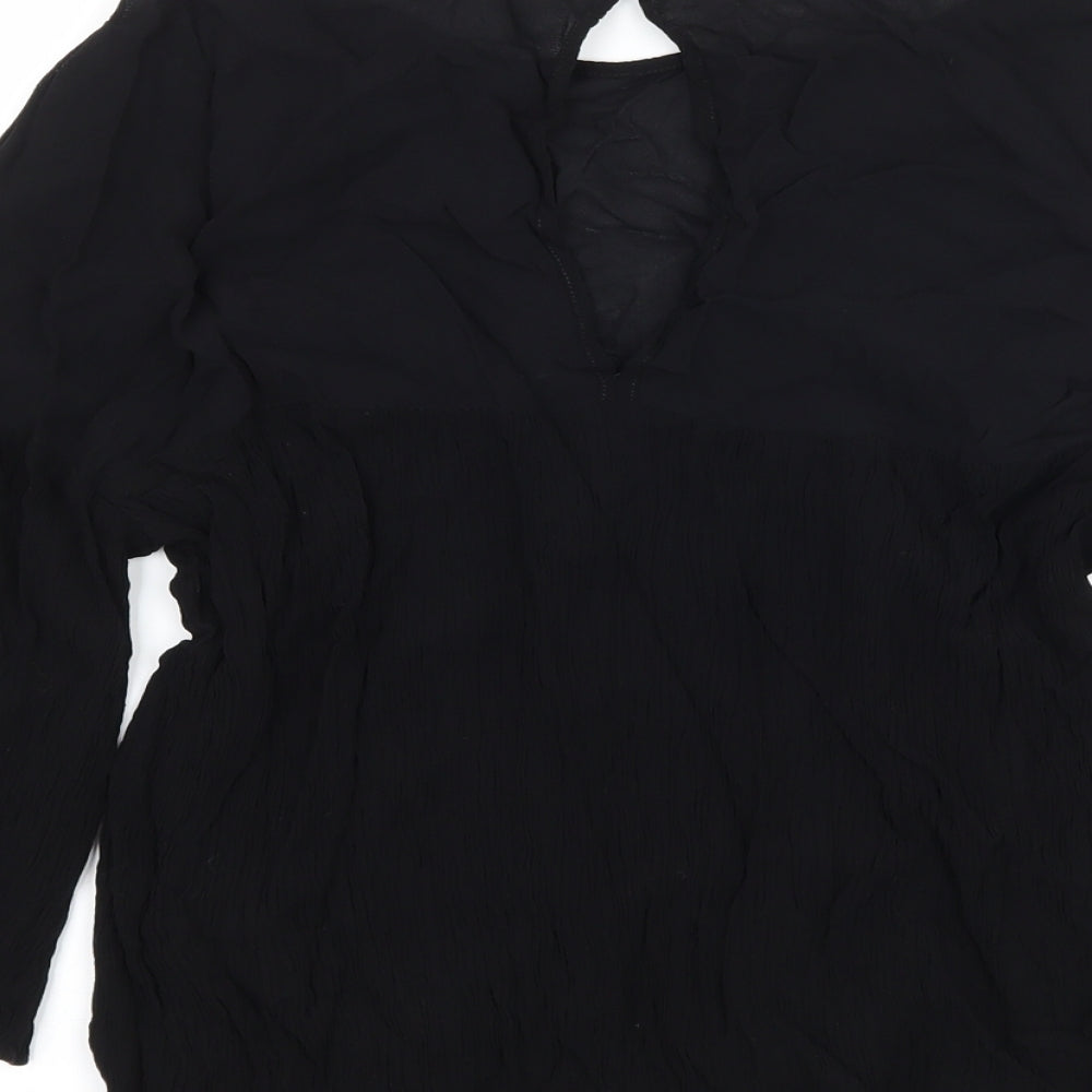 Zara Womens Black Basic Blouse Size L