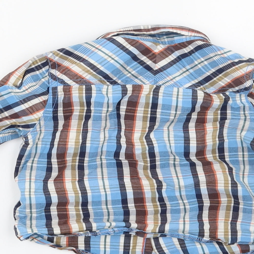 Autograph Boys Blue Check Basic Button-Up Size 12-18 Months