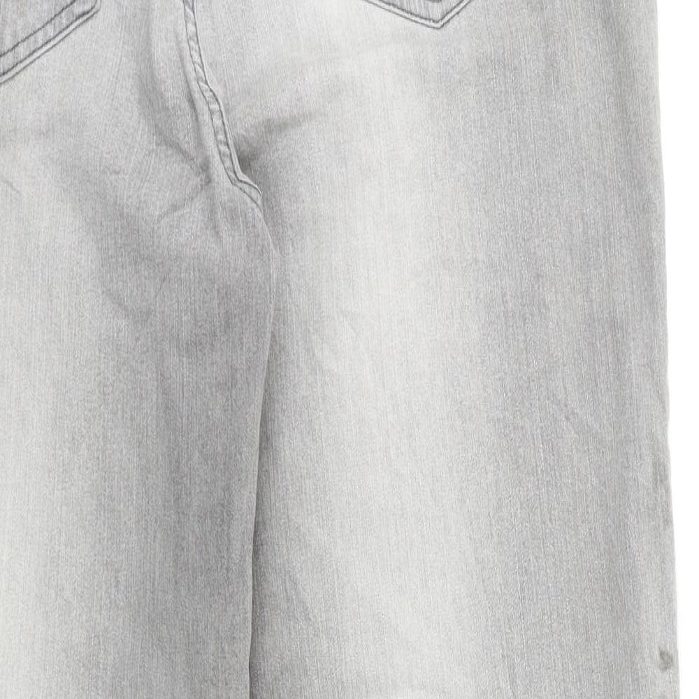 Angels Womens Grey Denim Straight Jeans Size 32 in L28 in