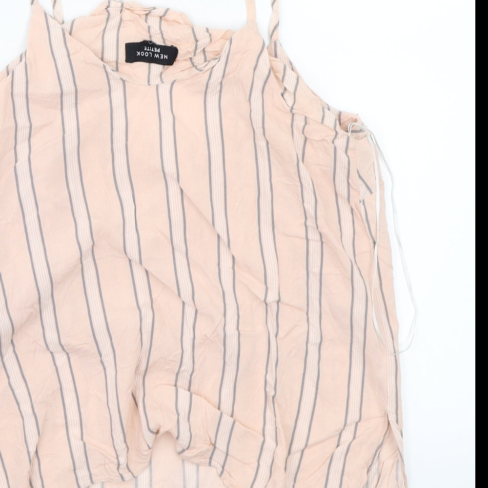 newlook Womens Pink Striped Basic Blouse Size 10
