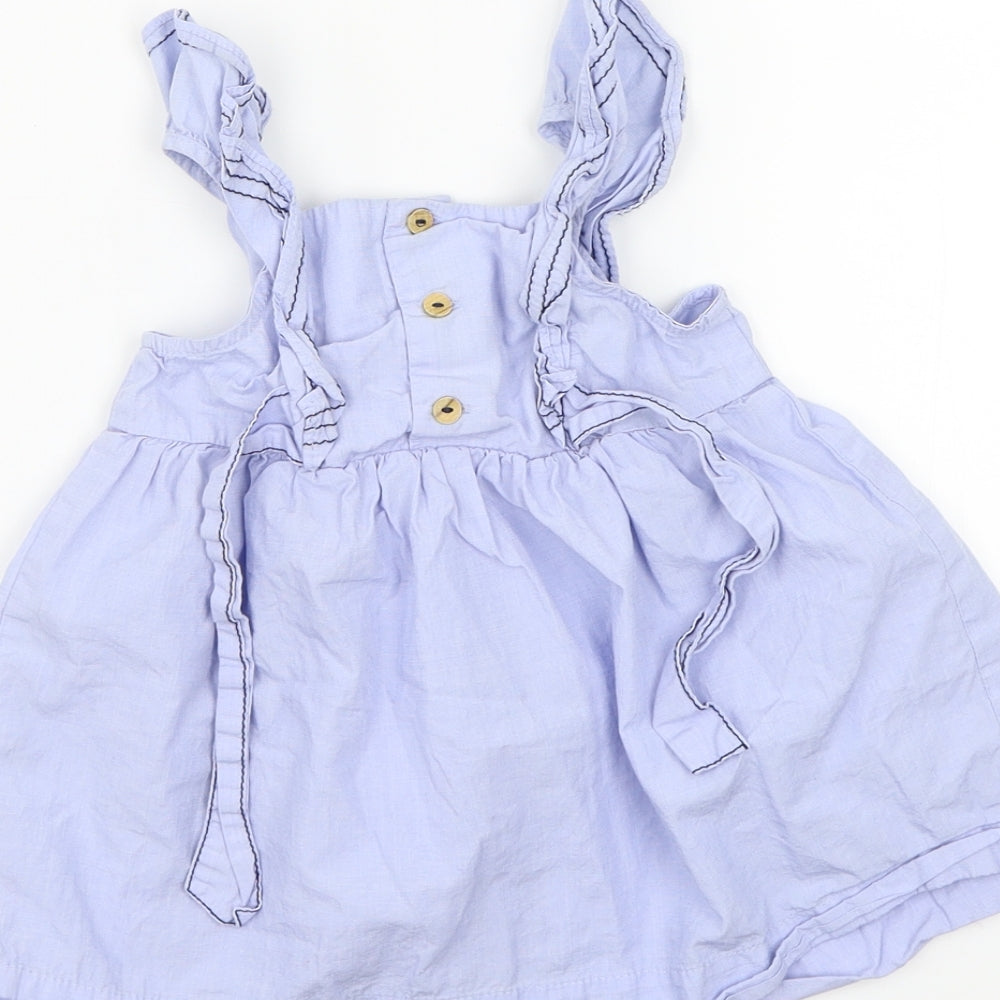 Zara Girls Blue Basic T-Shirt Size 2 Years