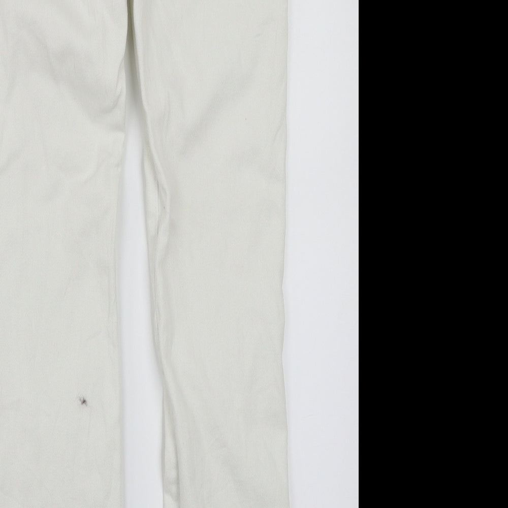 Preworn Womens White Straight Jeans Size 36 L27 in