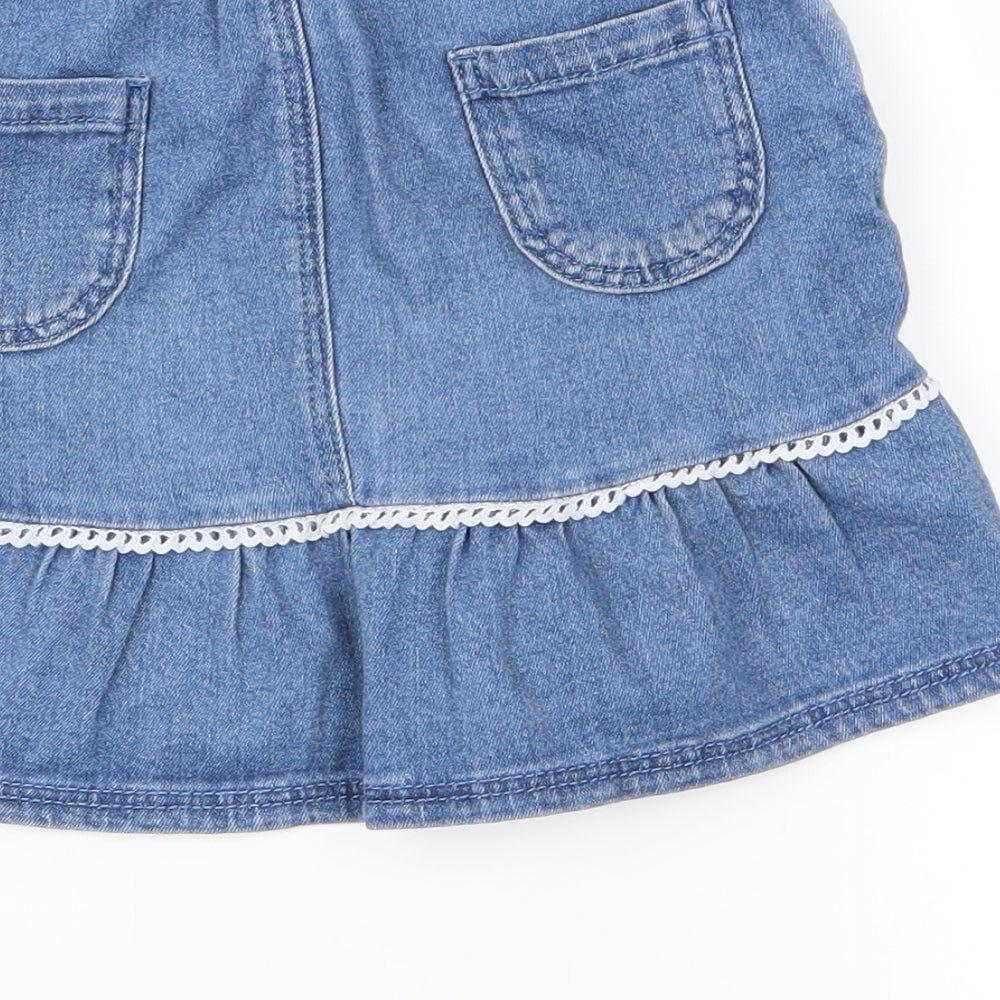 TU Girls Black Denim Swing Skirt Size 3 Years