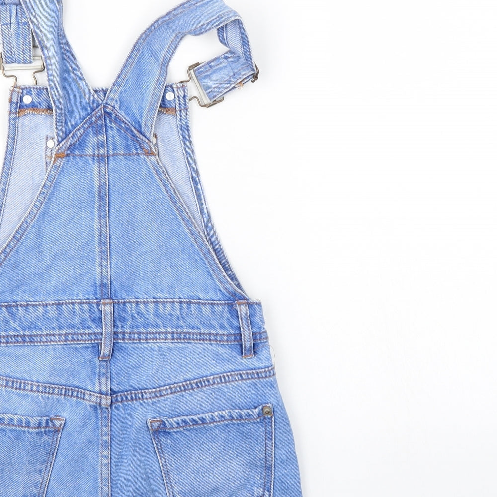 New Look Girls Blue Denim Dungarees Trousers Size 9 Months