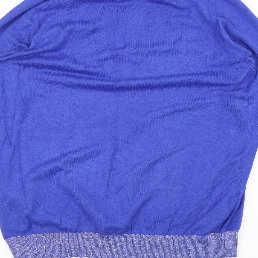 Yessica Womens Blue Basic T-Shirt Size S