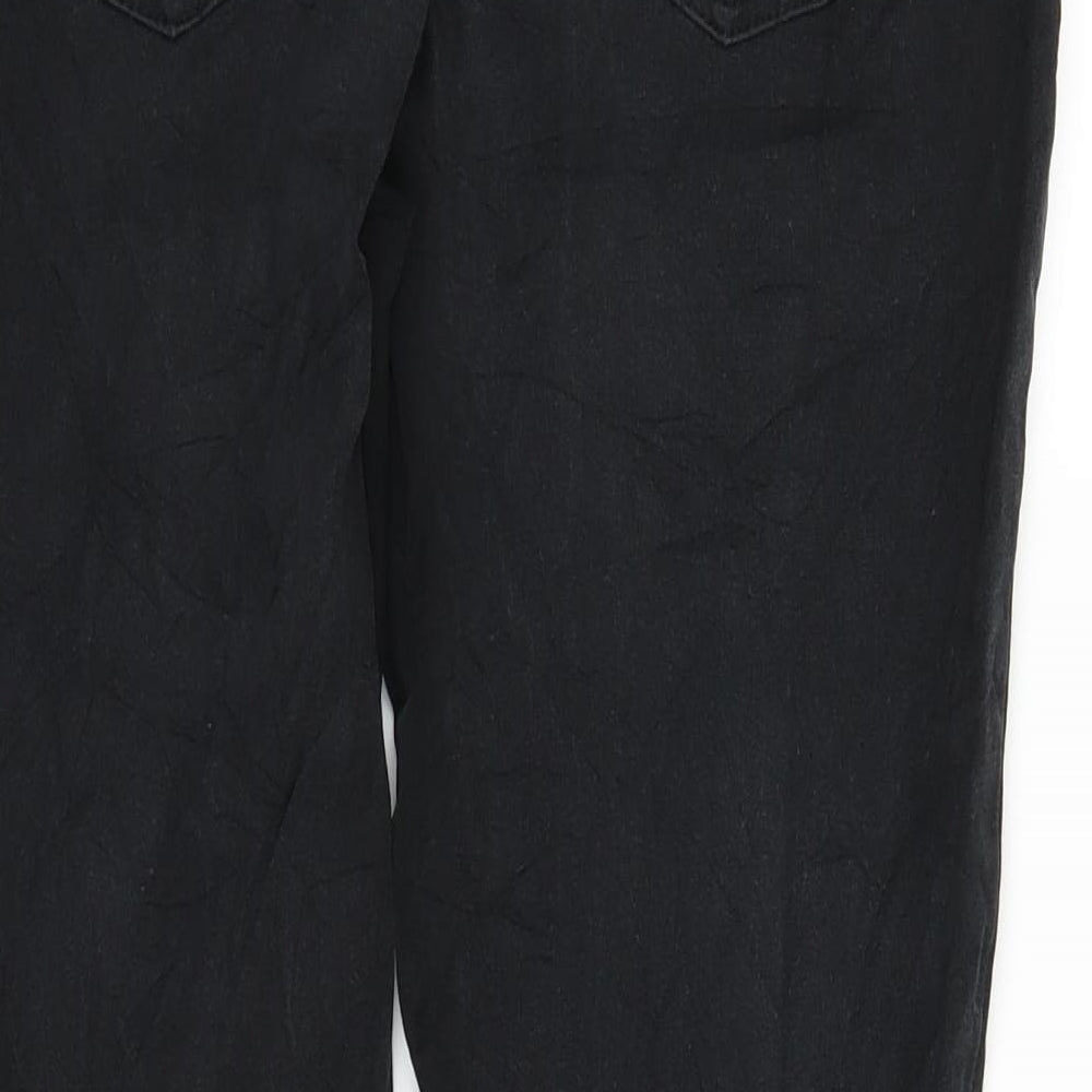 Marie Philippe Womens Black Denim Straight Jeans Size 31 in L25 in