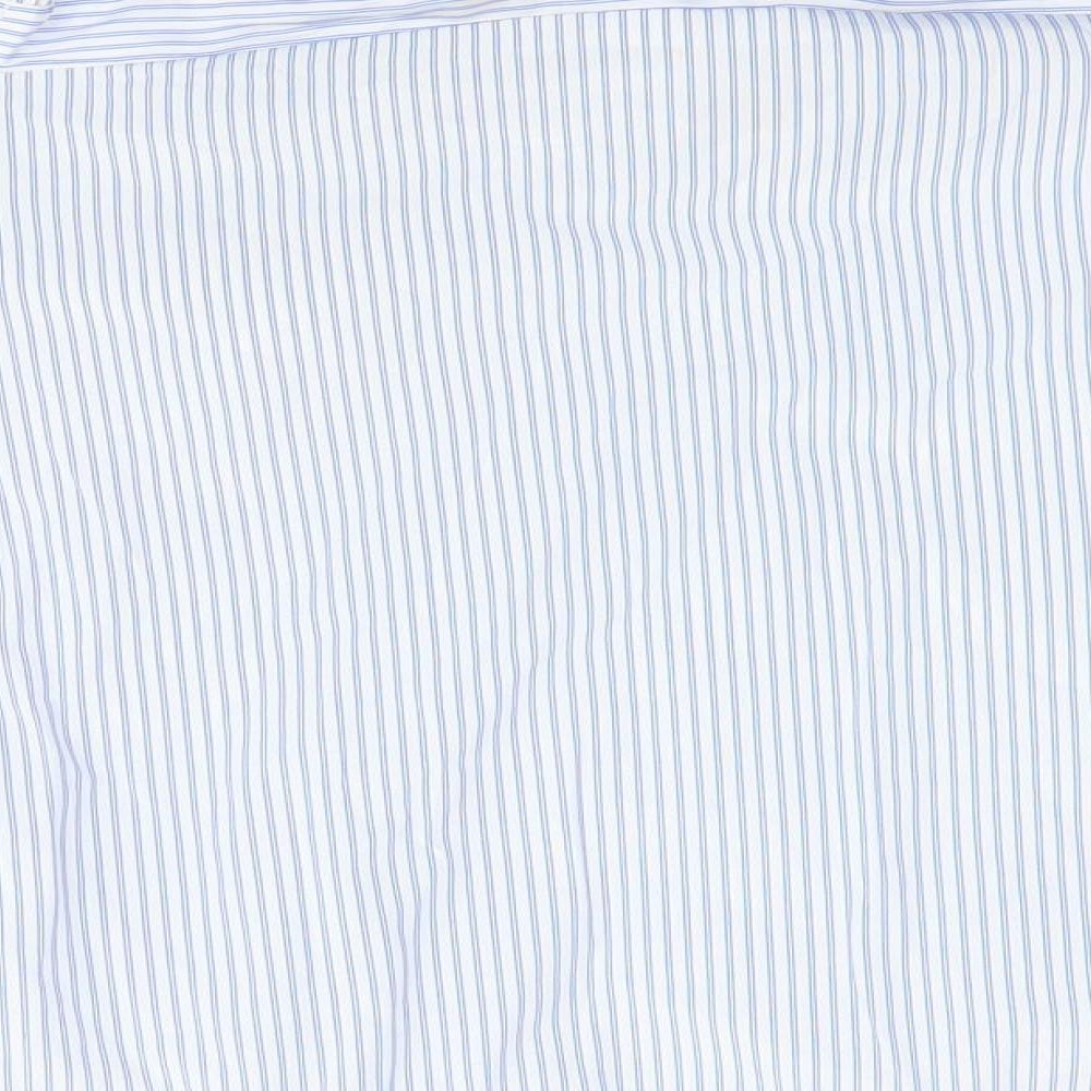 Papaya Womens Blue Striped Basic Blouse Size 8