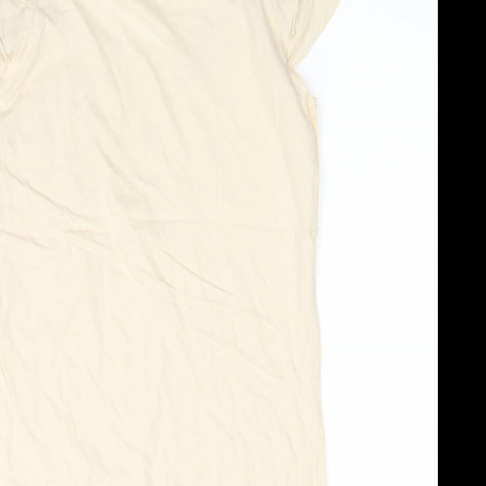 Denim & Co. Womens Ivory Basic Blouse Size 8