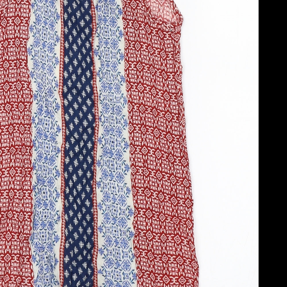 Atmosphere Womens Blue Paisley Basic Blouse Size 8
