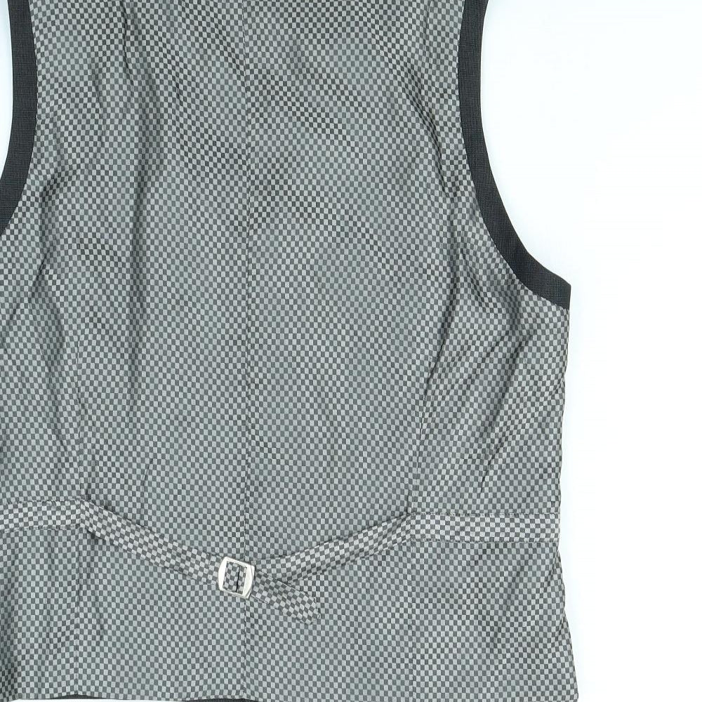 Preworn Mens Grey Jacket Suit Waistcoat Size M