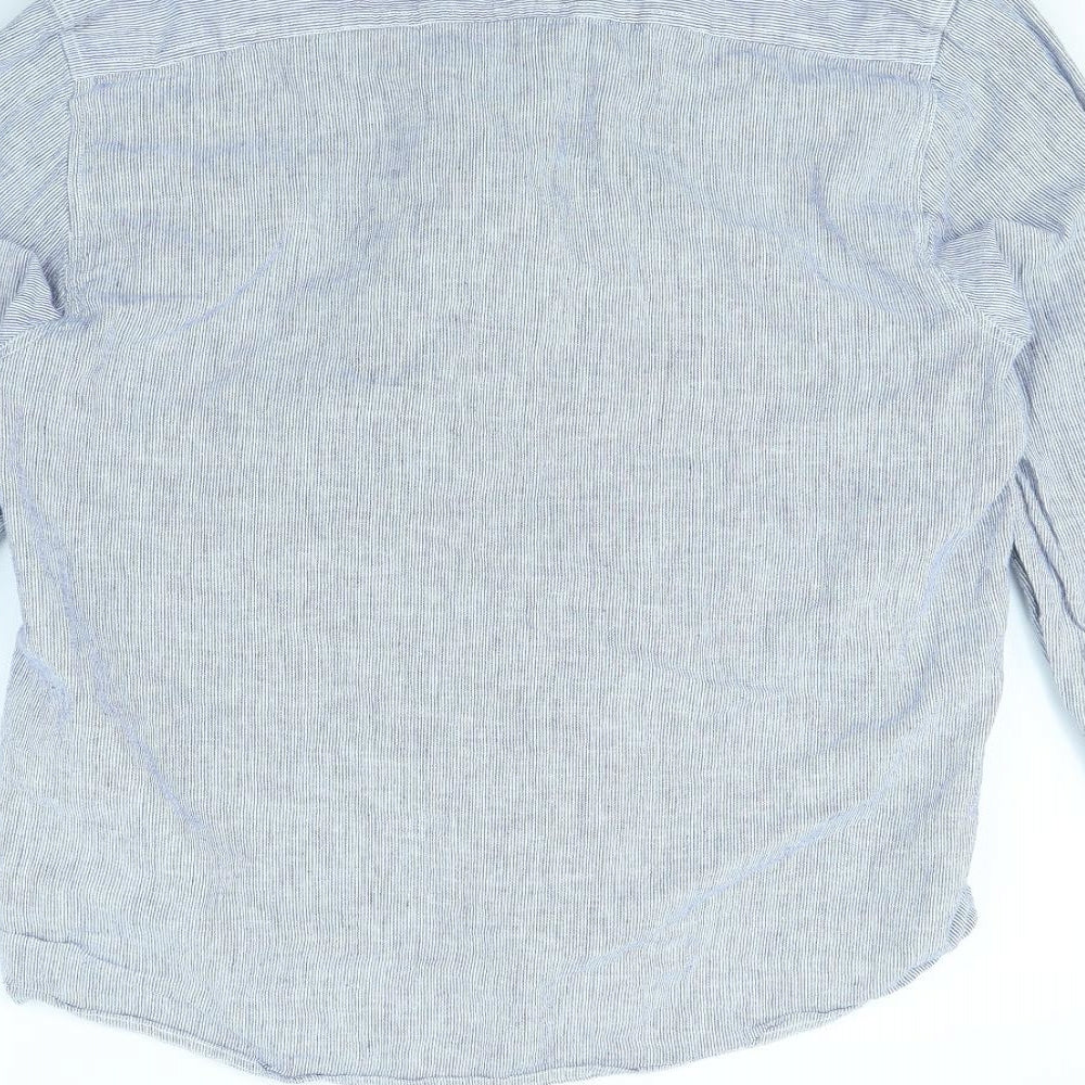 Easy Mens Blue Dress Shirt Size XL