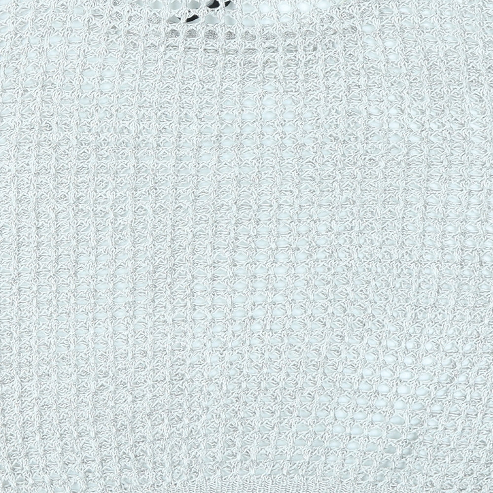 Flame Womens Silver Pullover Jumper Size S