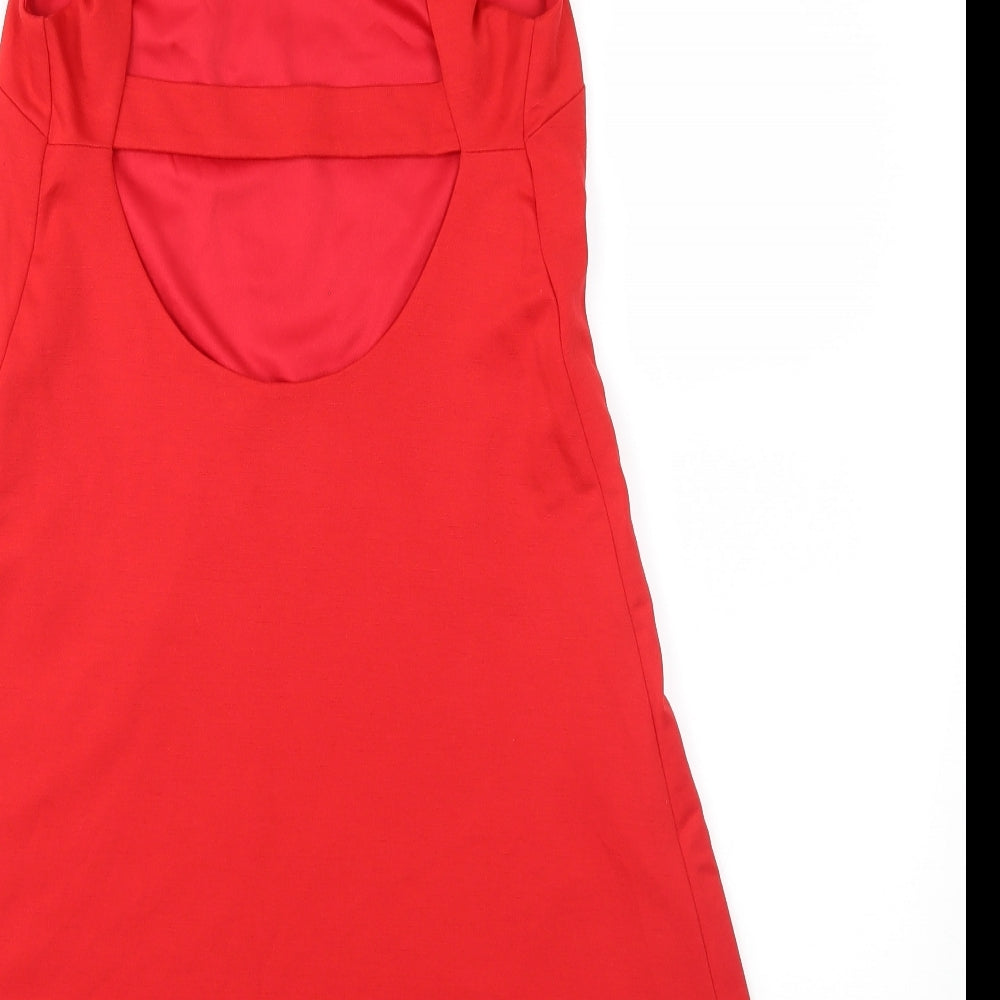ASOS Womens Red Jersey A-Line Size 8