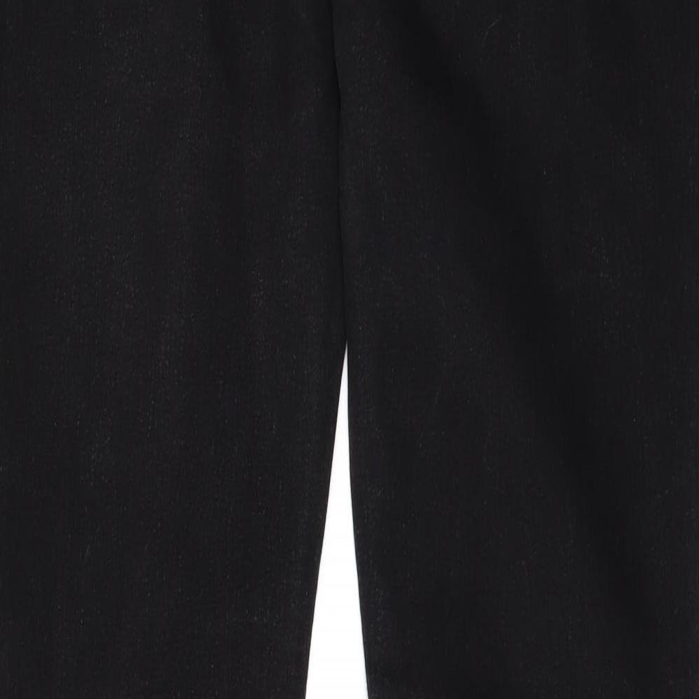 F&F Womens Black Denim Tapered Jeans Size 12 L32 in