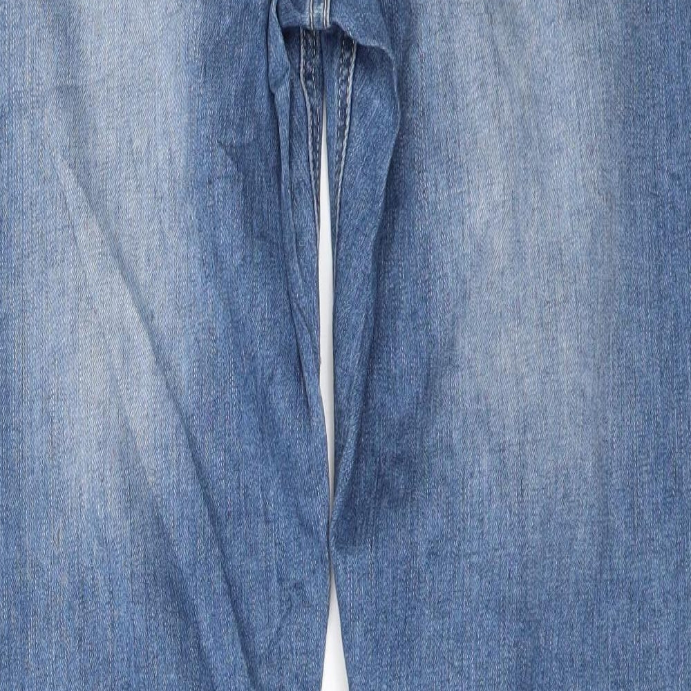 Gina Womens Blue Denim Straight Jeans Size 12 L31 in