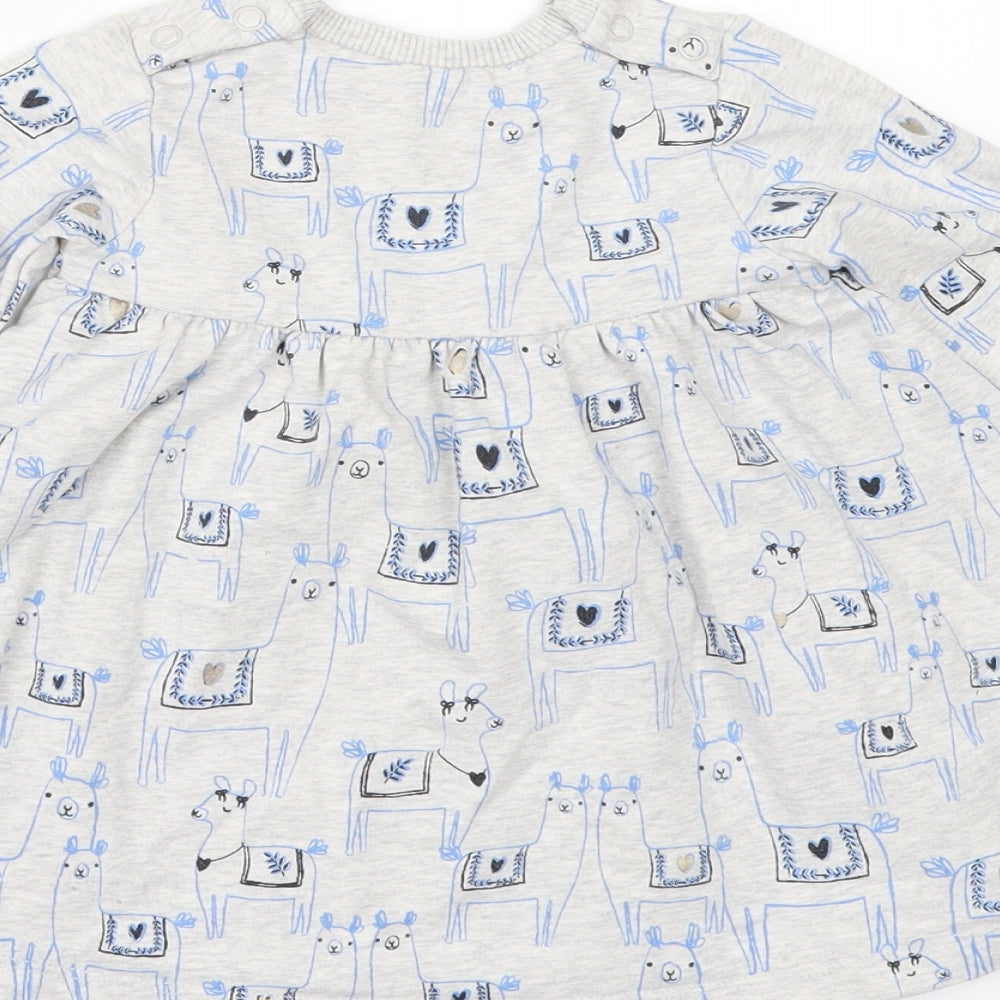 Marks & Spencer Girls Grey Geometric A-Line Size 3-6 Months