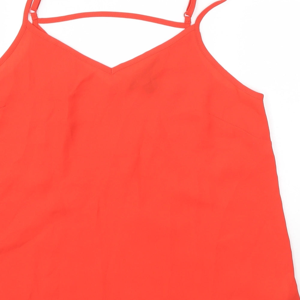 Primark Womens Red Camisole Blouse Size 10