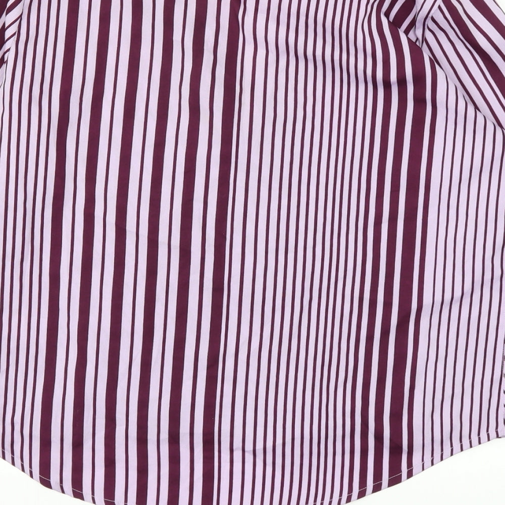 Next Womens Purple Striped Basic Blouse Size 12