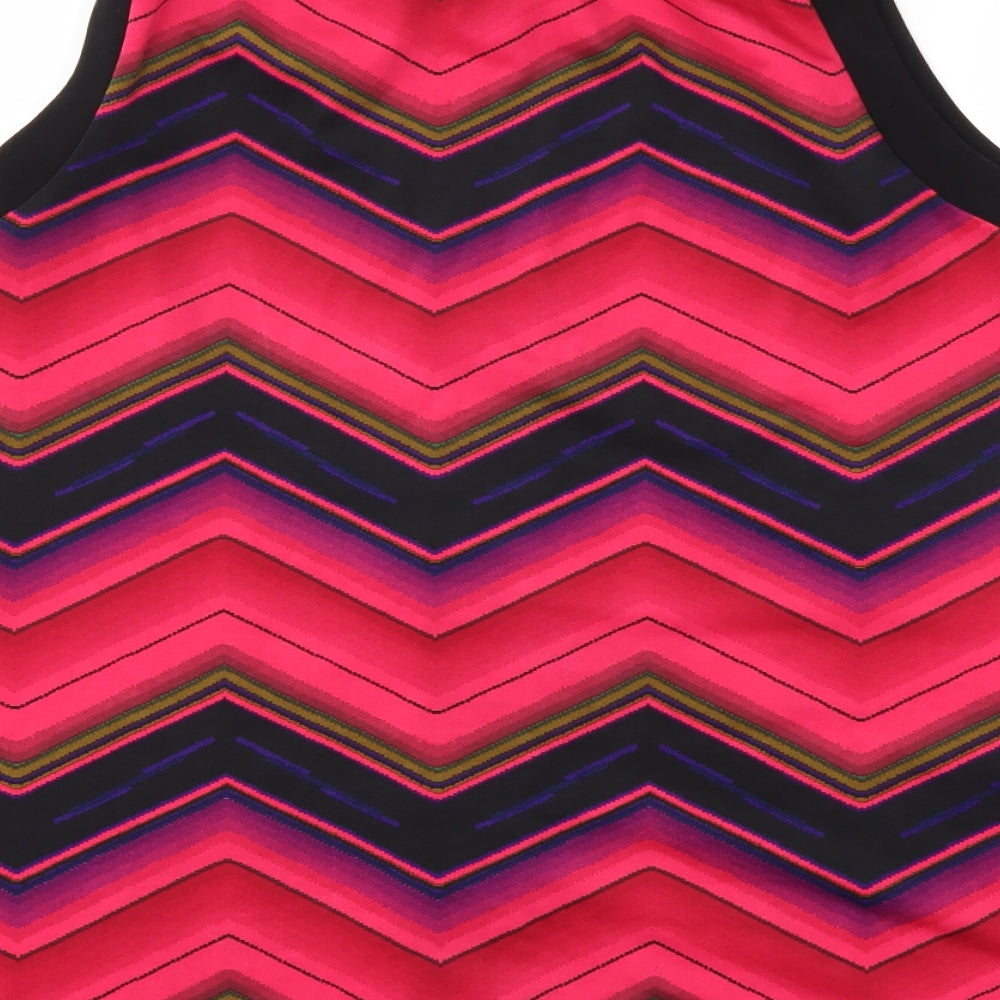 Roman Womens Pink Argyle/Diamond Basic T-Shirt Size 14