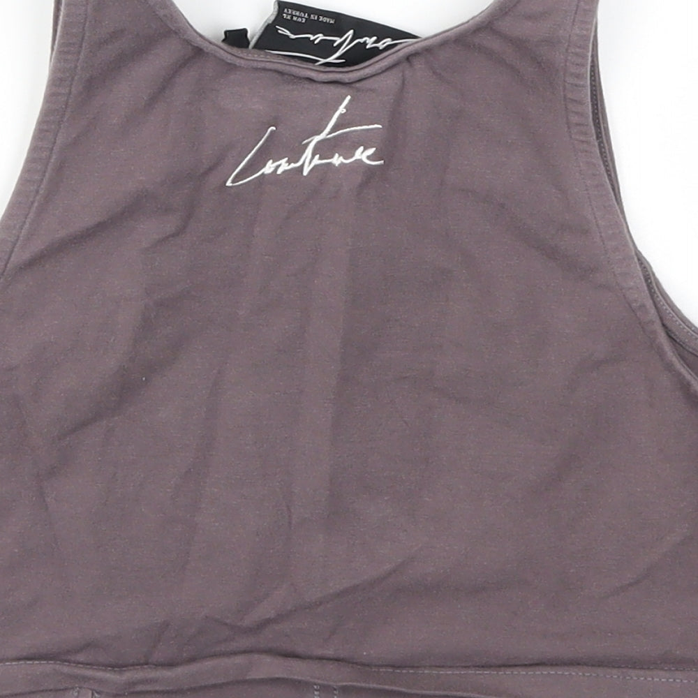 Couture Womens Purple Basic T-Shirt Size M