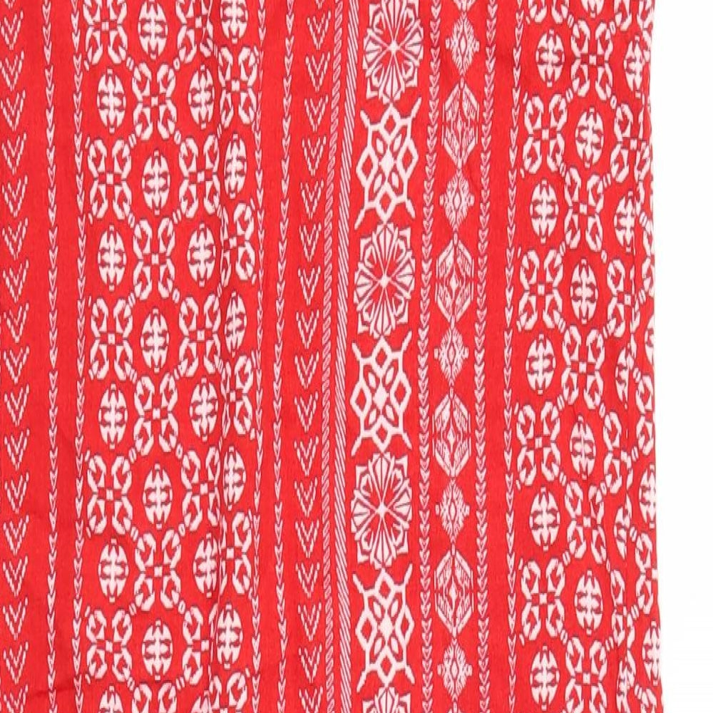Debehams Womens Red Argyle/Diamond Fit & Flare Size 10