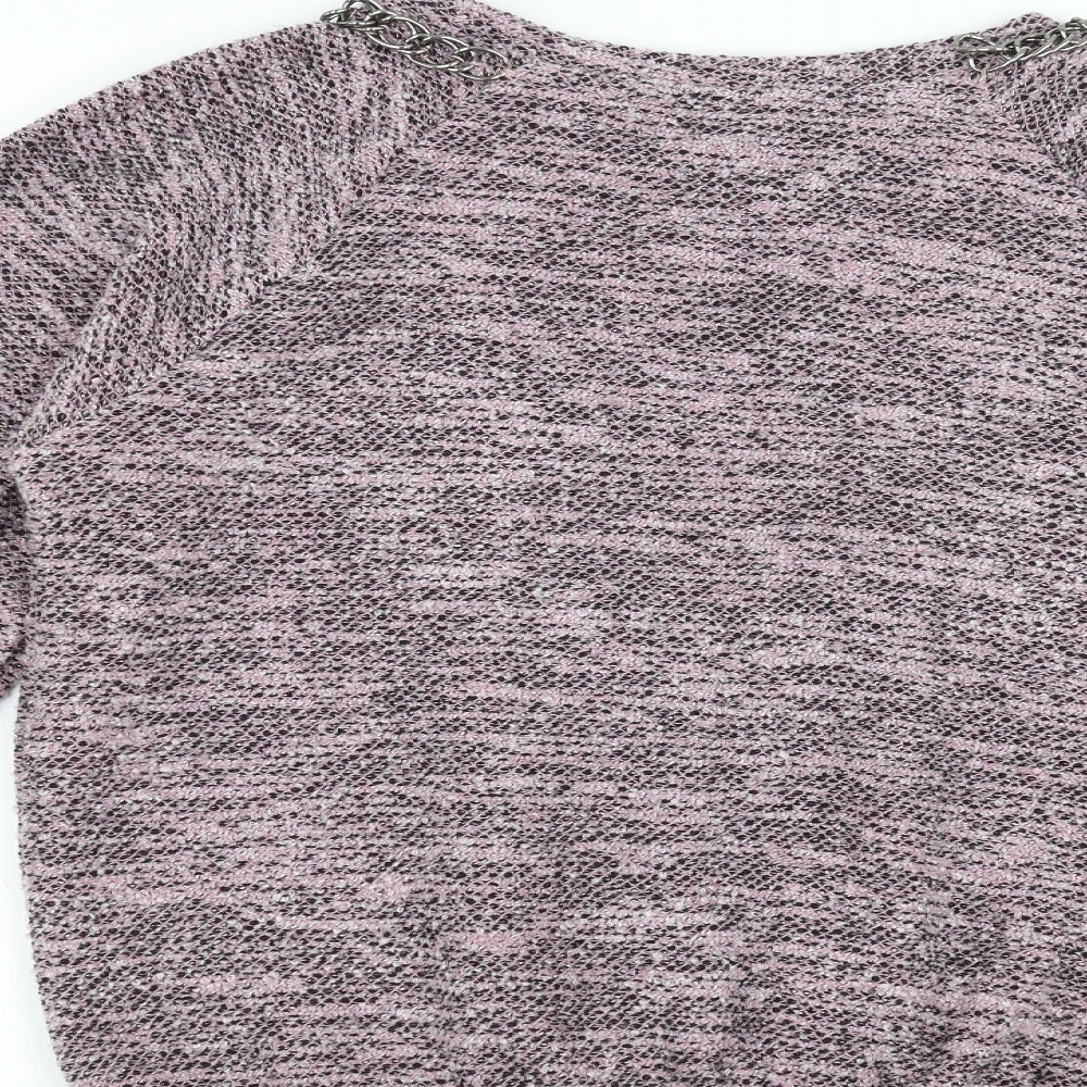 Topshop Womens Pink Pullover Jumper Size 10 - chain