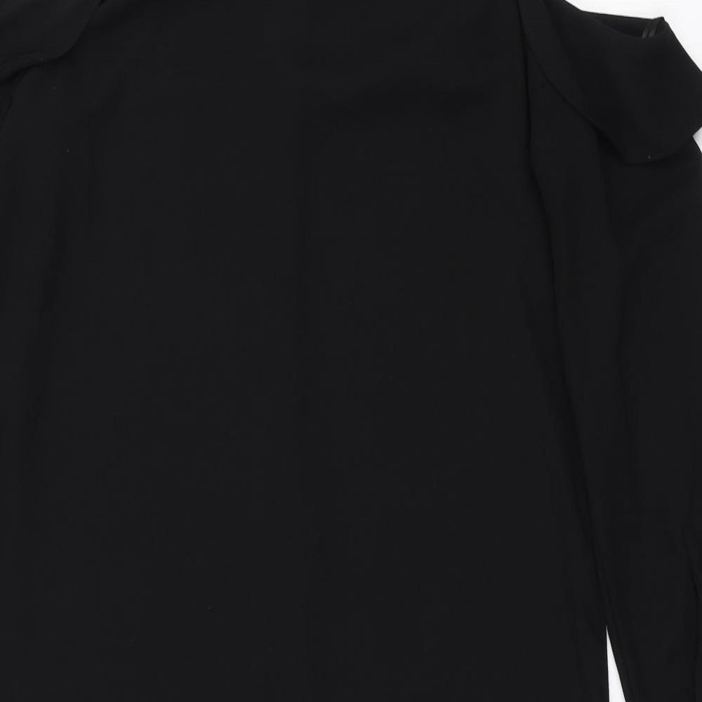 New Look Womens Black Shirt Dress Size 8 - cold shoulder