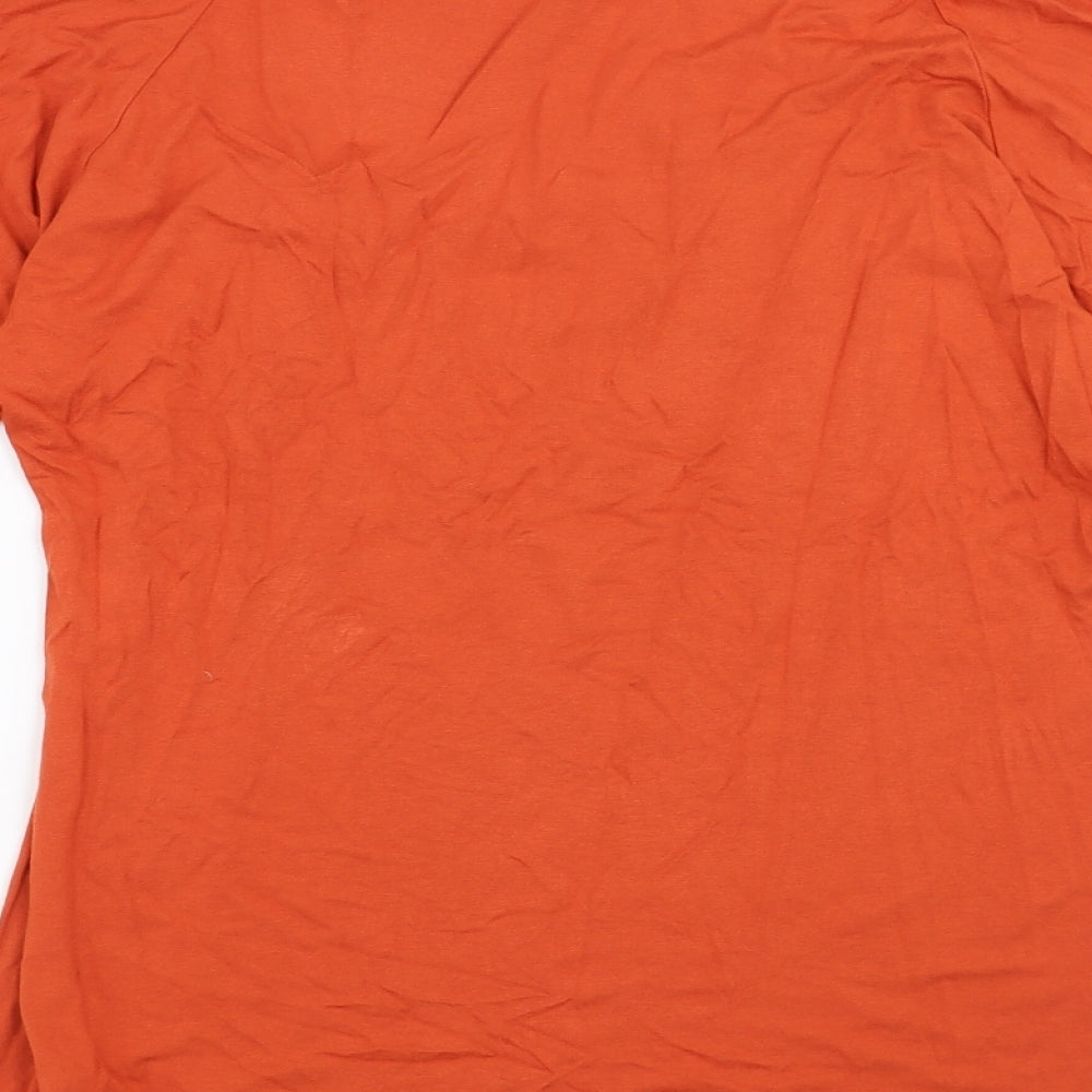 Pretty Girl Womens Orange Basic Blouse Size L