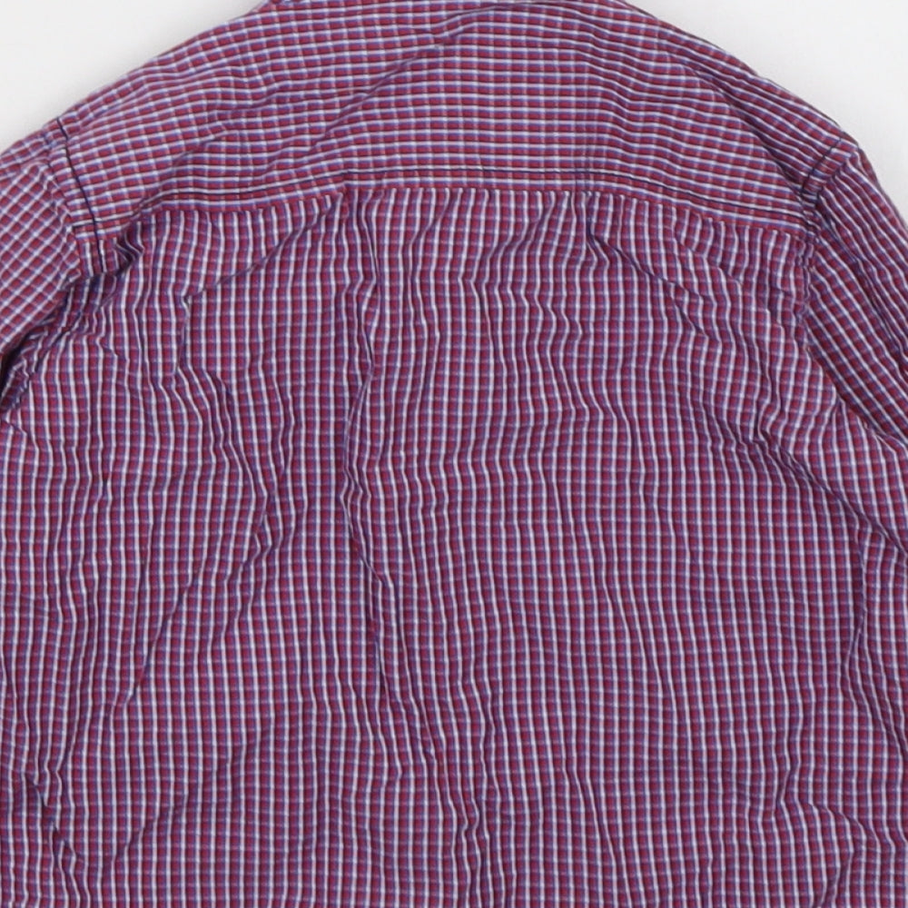 Junior J Boys Red Check Basic Button-Up Size 18-24 Months