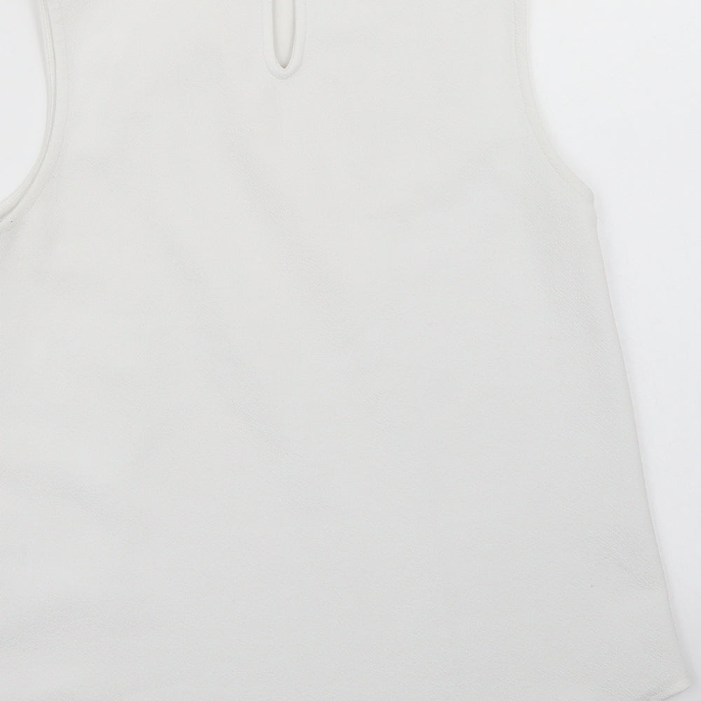 Papaya Womens White Basic Tank Size 8
