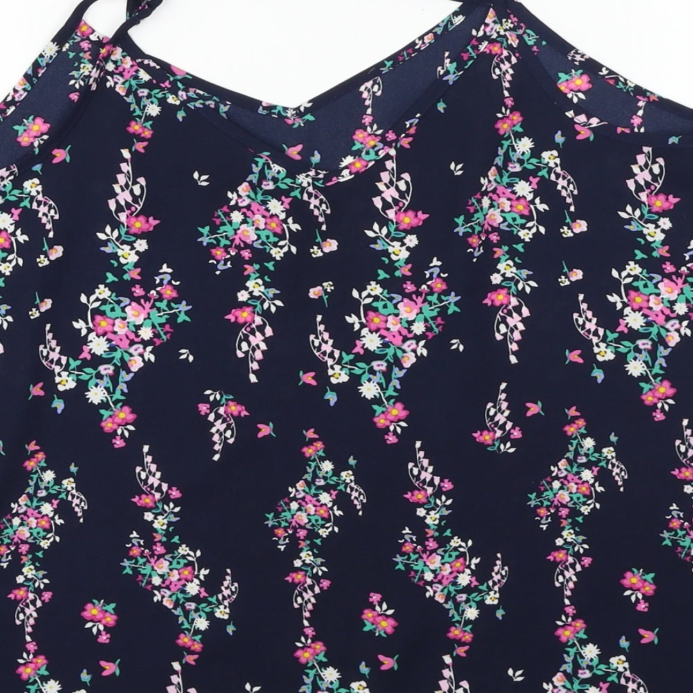 Primark Womens Blue Floral Basic Blouse Size 12
