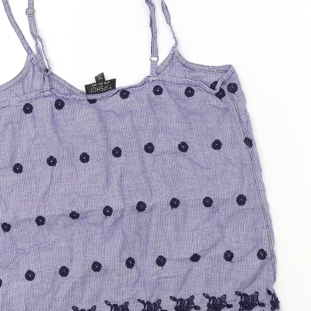 Topshop Womens Blue Basic T-Shirt Size 8