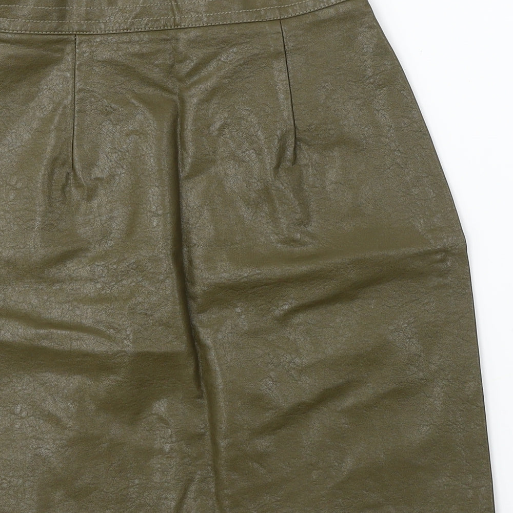 Misguided Womens Brown A-Line Skirt Size 8