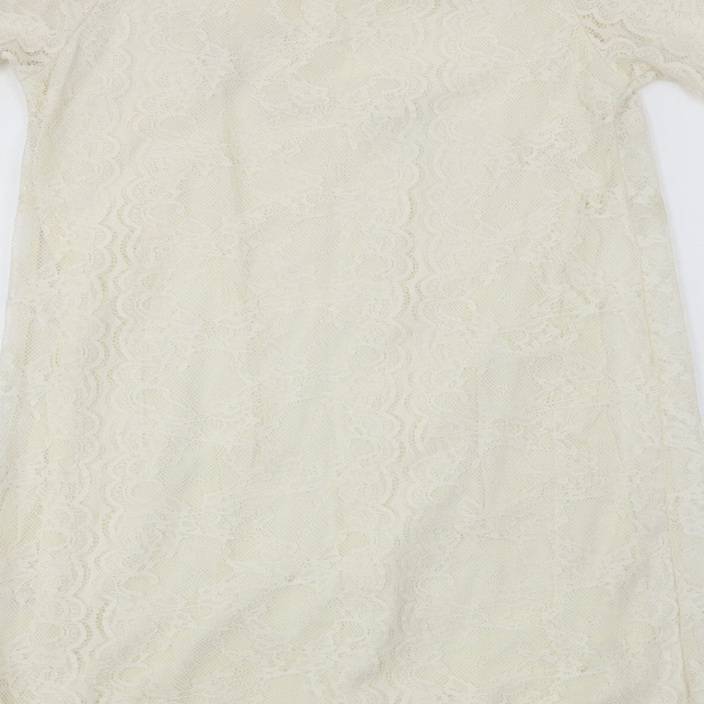 Dorothy Perkins Womens Ivory Basic T-Shirt Size 12