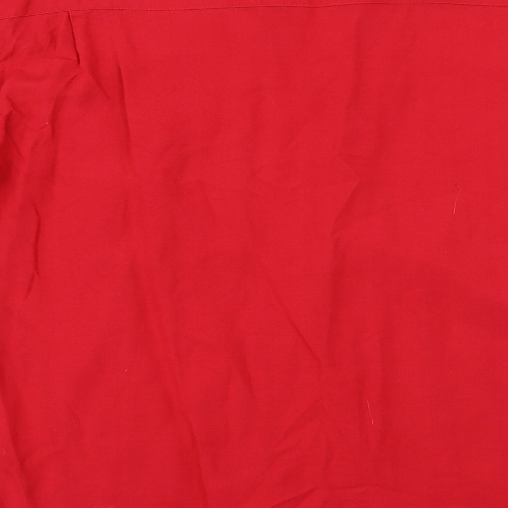 Etam Womens Red Basic Button-Up Size 10